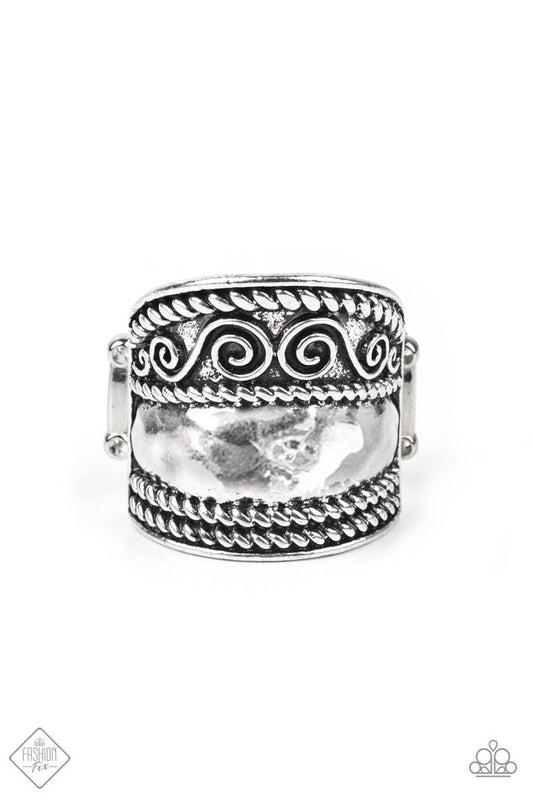 Texture Tantrum - Silver - Paparazzi Ring Image