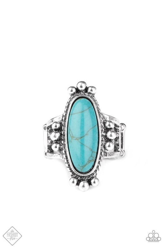 Pioneer Paradise - Blue - Paparazzi Ring Image