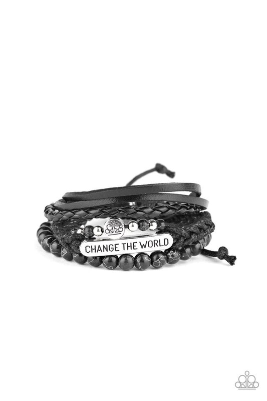 Change The World - Black - Paparazzi Bracelet Image