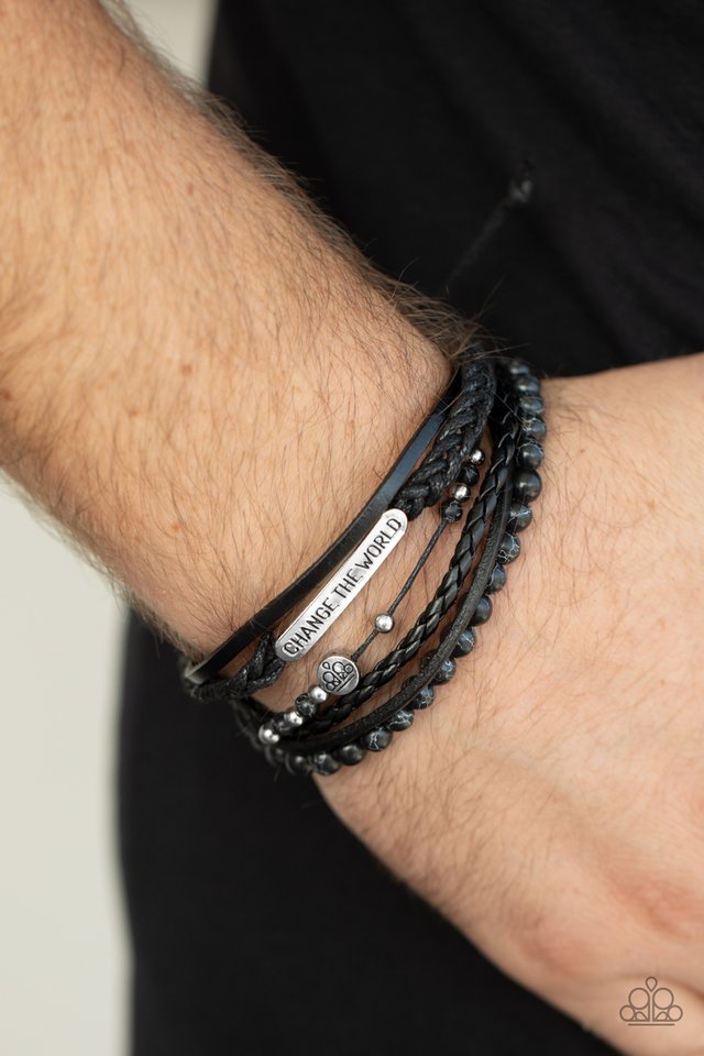 Change The World - Black - Paparazzi Bracelet Image