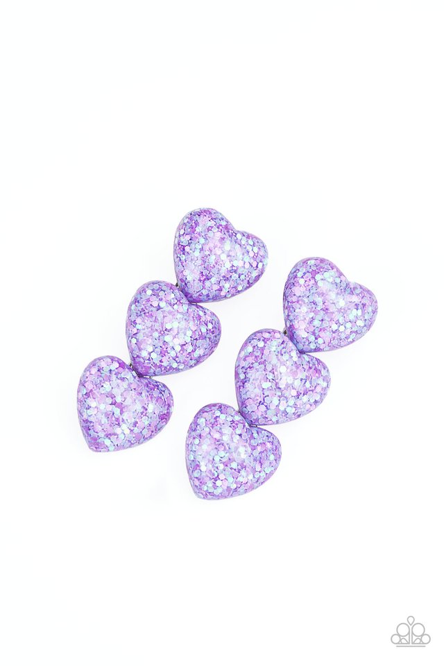 Heart Full of Confetti - Purple - Paparazzi Hair Accessories Image