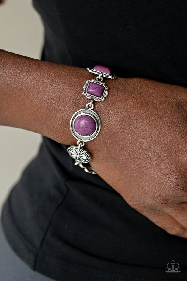 Gorgeously Groundskeeper - Purple - Paparazzi Bracelet Image
