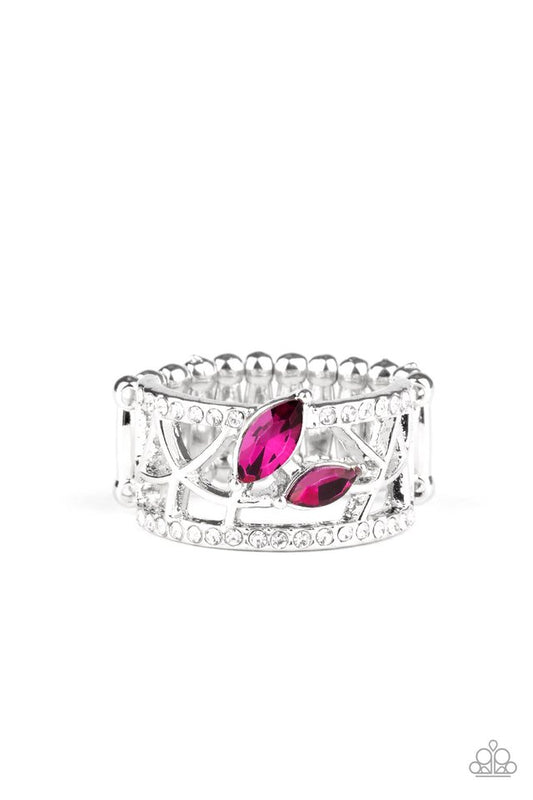 Tilted Twinkle - Pink - Paparazzi Ring Image