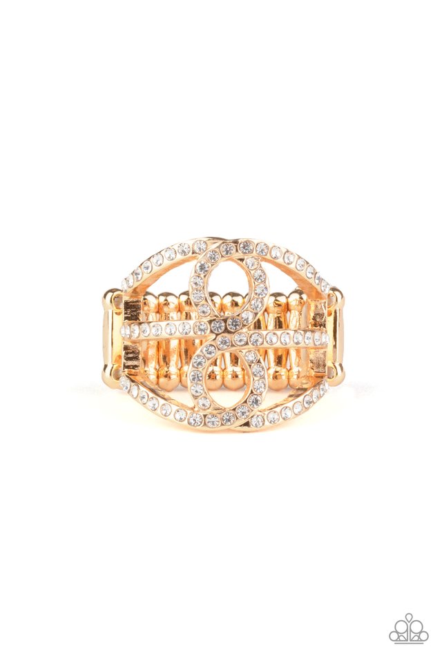 Fabulously Frosted - Gold - Paparazzi Ring Image