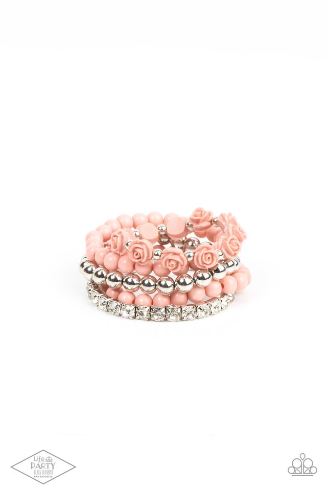 Rose Garden Grandeur - Pink - Paparazzi Bracelet Image