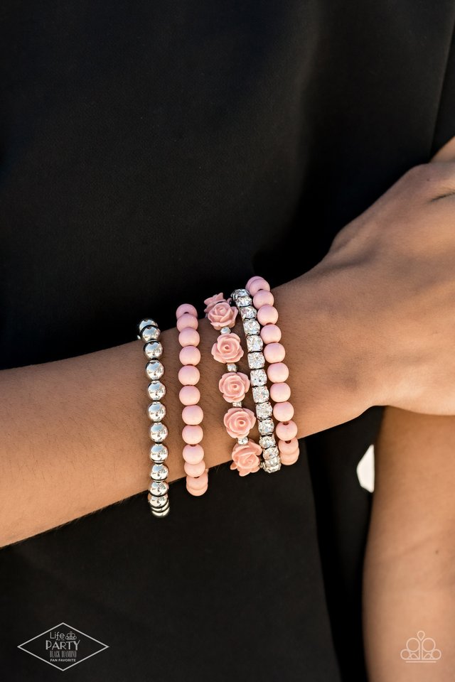 Rose Garden Grandeur - Pink - Paparazzi Bracelet Image
