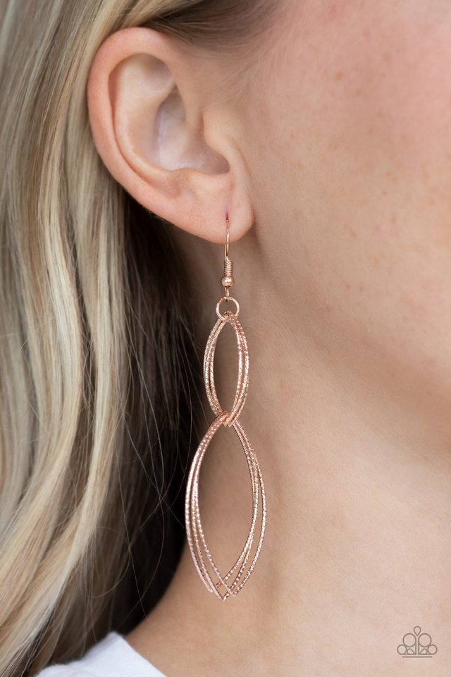 Endless Echo - Rose Gold - Paparazzi Earring Image