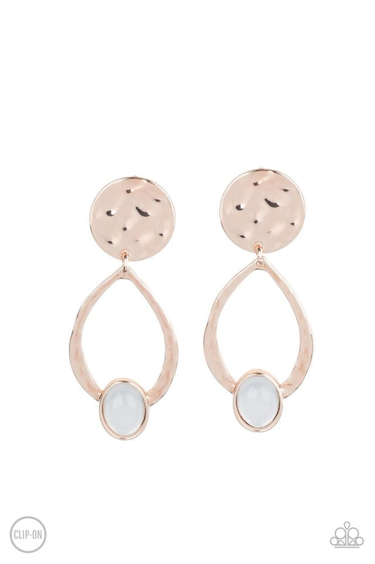 Opal Obsession - Rose Gold - Paparazzi Earring Image