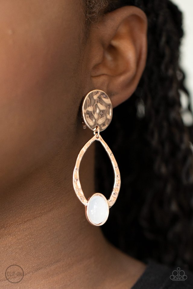 Opal Obsession - Rose Gold - Paparazzi Earring Image