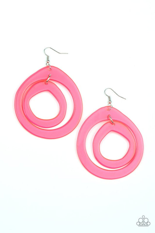 Show Your True NEONS - Pink - Paparazzi Earring Image