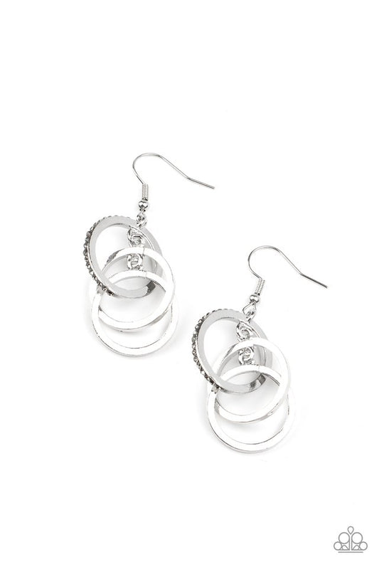 Fiercely Fashionable - Silver - Paparazzi Earring Image