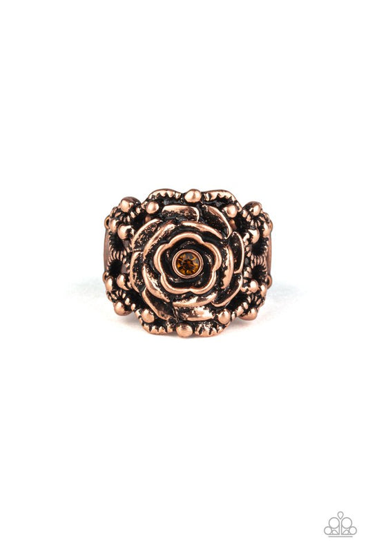 Rose Garden Royal - Copper - Paparazzi Ring Image