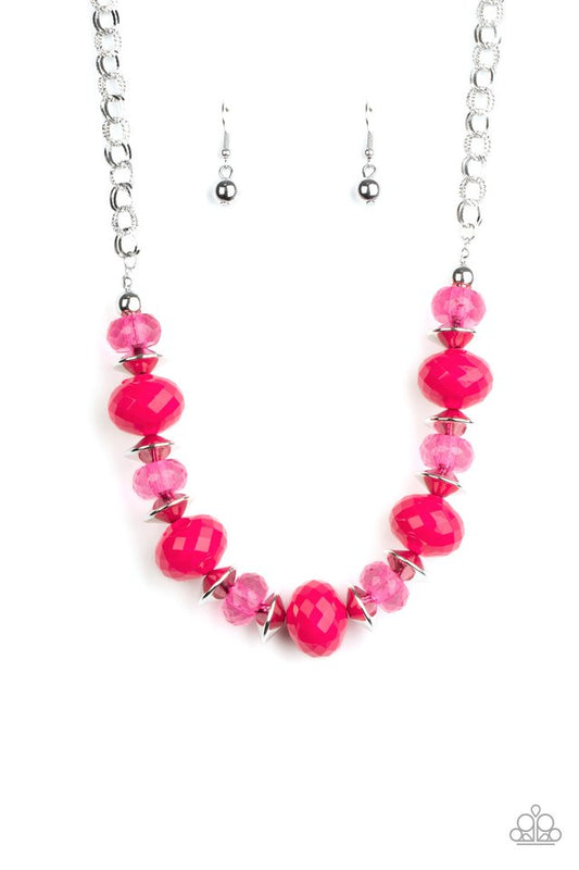 Hollywood Gossip - Pink - Paparazzi Necklace Image