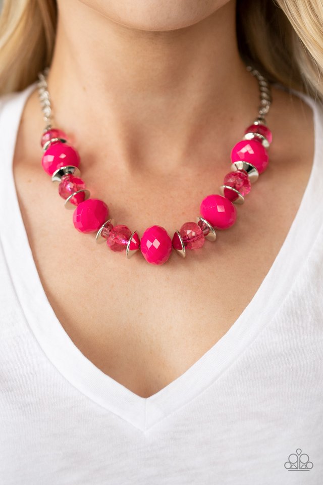 Hollywood Gossip - Pink - Paparazzi Necklace Image