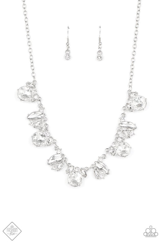 BLING to Attention - White - Paparazzi Necklace Image