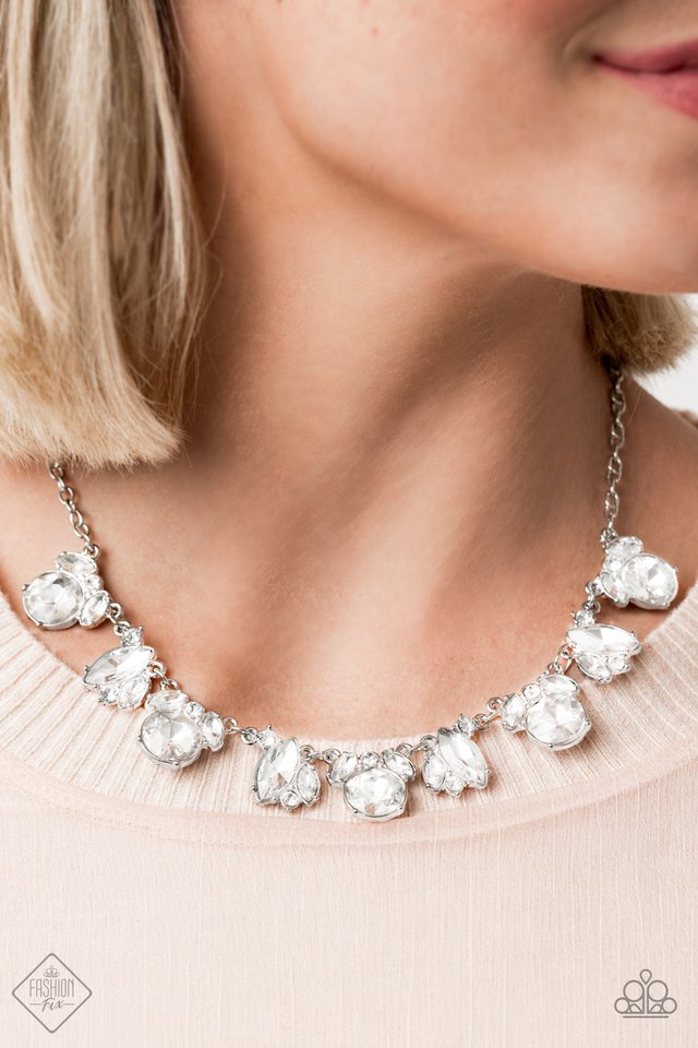 BLING to Attention - White - Paparazzi Necklace Image