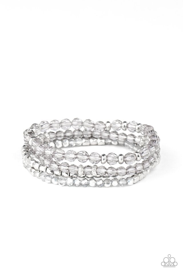 Crystal Crush - Silver - Paparazzi Bracelet Image