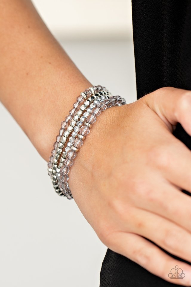 Crystal Crush - Silver - Paparazzi Bracelet Image