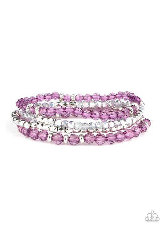 Crystal Crush - Purple - Paparazzi Bracelet Image