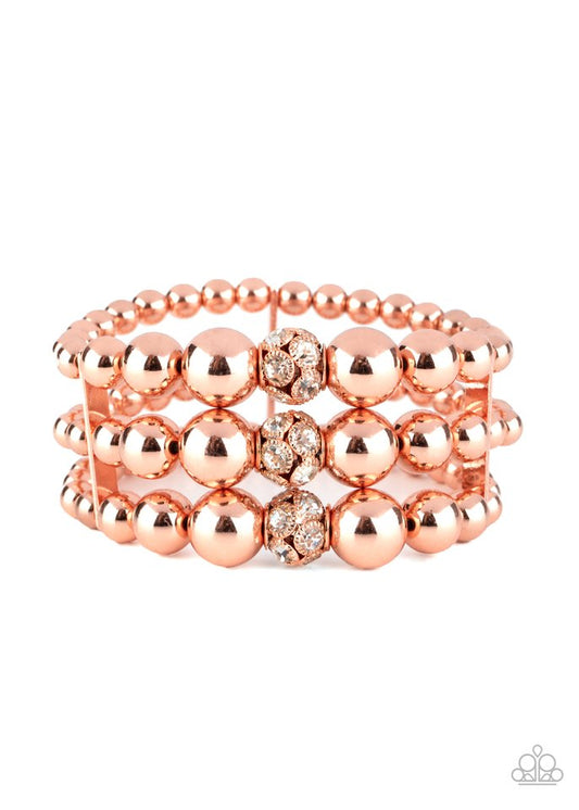 Icing On The Top - Copper - Paparazzi Bracelet Image