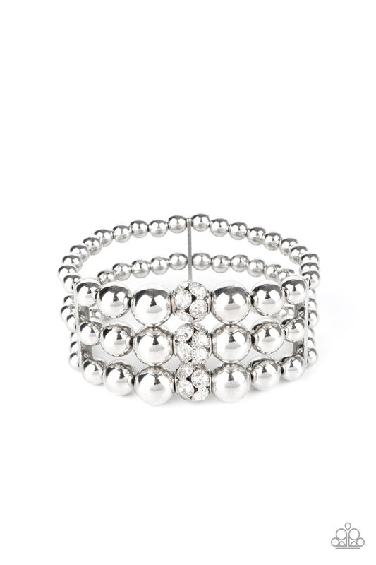 Icing On The Top - White - Paparazzi Bracelet Image
