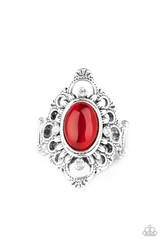 Elegantly Enchanted - Red - Paparazzi Ring Image