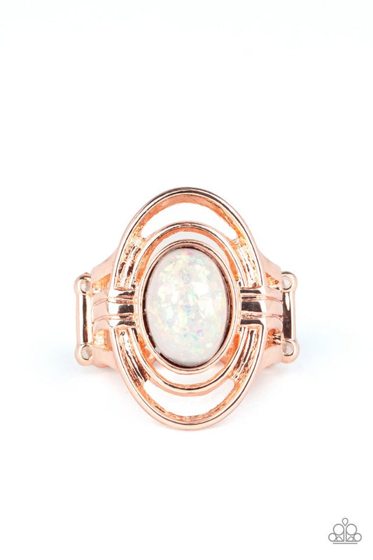 Peacefully Pristine - Rose Gold - Paparazzi Ring Image