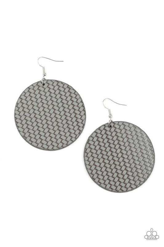 WEAVE Your Mark - Silver - Paparazzi Earring Image