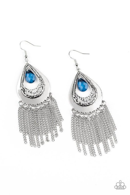 Scattered Storms - Blue - Paparazzi Earring Image