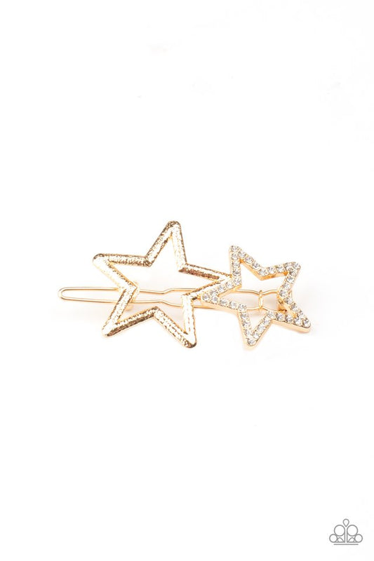 Lets Get This Party STAR-ted! - Gold - Paparazzi Hair Accessories Image