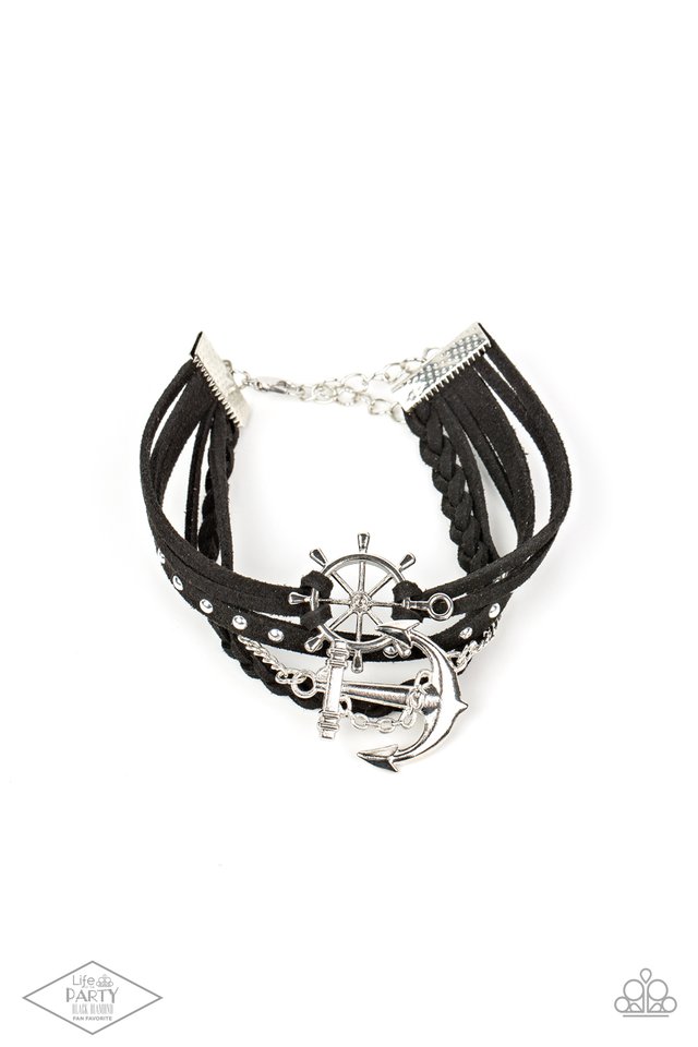 Anchors Away - Black - Paparazzi Bracelet Image