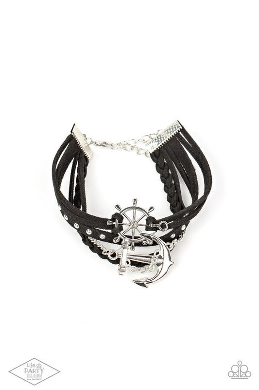 Anchors Away - Black - Paparazzi Bracelet Image