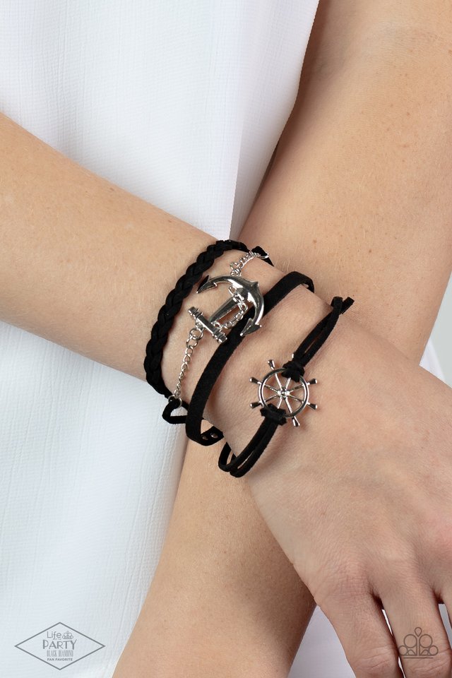 Anchors Away - Black - Paparazzi Bracelet Image