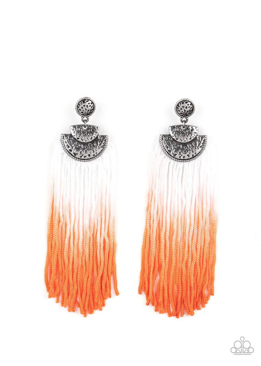 DIP It Up - Orange - Paparazzi Earring Image