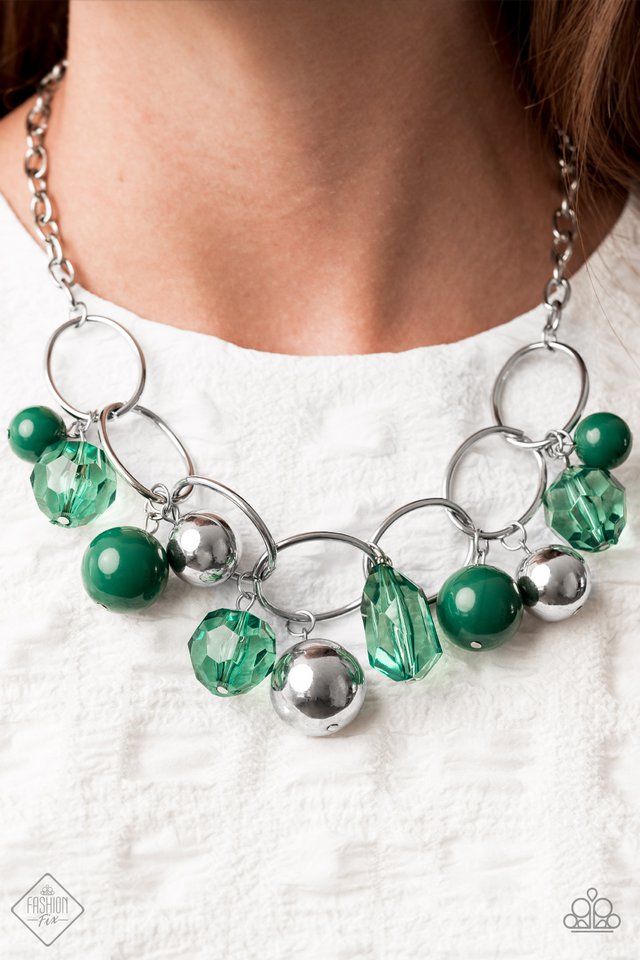 Cosmic Getaway - Green - Paparazzi Necklace Image
