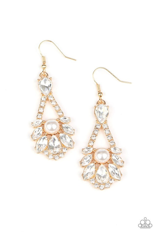 Prismatic Presence - Gold - Paparazzi Earring Image