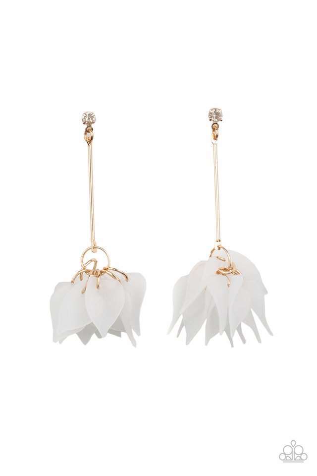 Suspended In Time - Gold - Paparazzi Earring Image