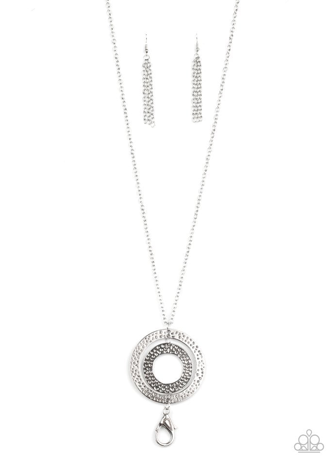 Circle Back To That - Silver - Paparazzi Necklace Image