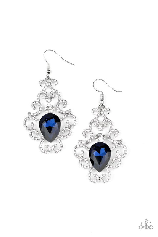 Happily Ever AFTERGLOW - Blue - Paparazzi Earring Image
