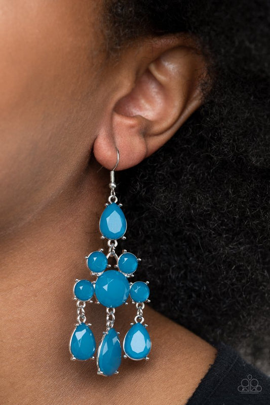 Afterglow Glamour - Blue - Paparazzi Earring Image