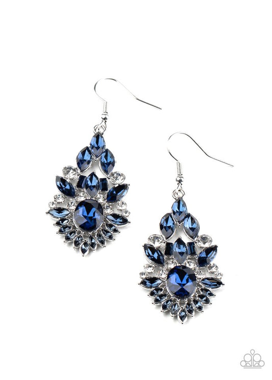 Ice Castle Couture - Blue - Paparazzi Earring Image