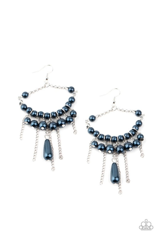 Party Planner Posh - Blue - Paparazzi Earring Image