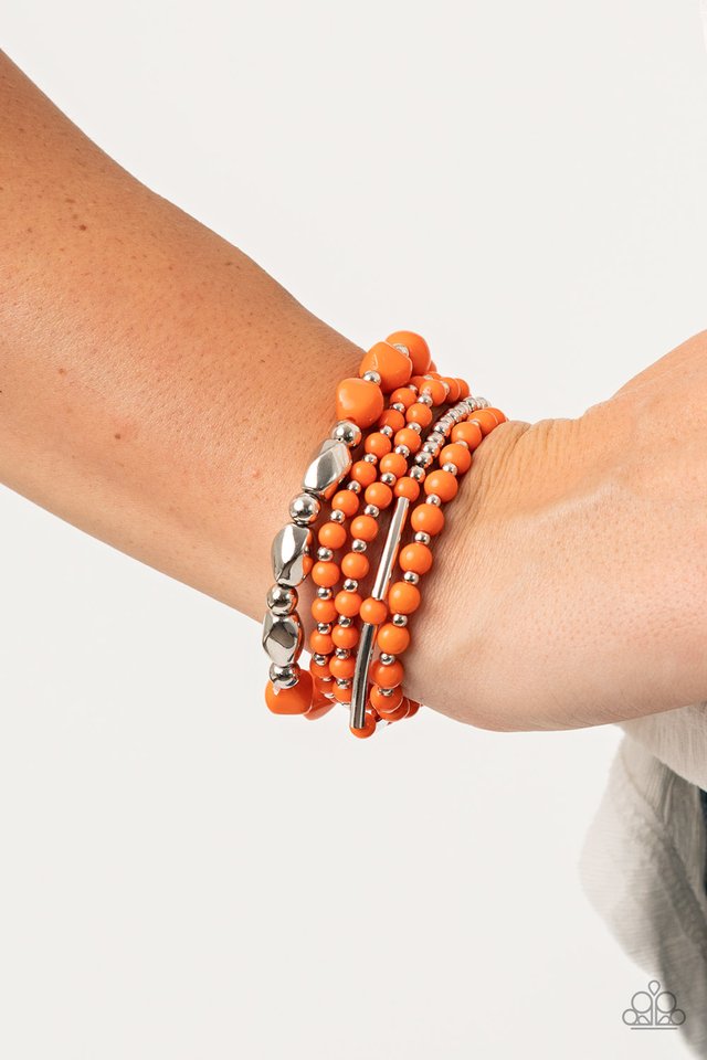 Vibrantly Vintage - Orange - Paparazzi Bracelet Image