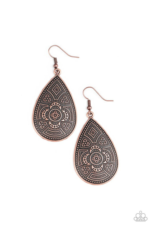 Tribal Takeover - Copper - Paparazzi Earring Image