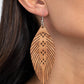 Wherever The Wind Takes Me - Brown - Paparazzi Earring Image
