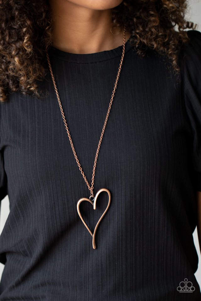 HEARTS So Good - Copper - Paparazzi Necklace Image