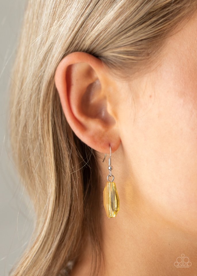 Gives Me Chills - Yellow - Paparazzi Necklace Image