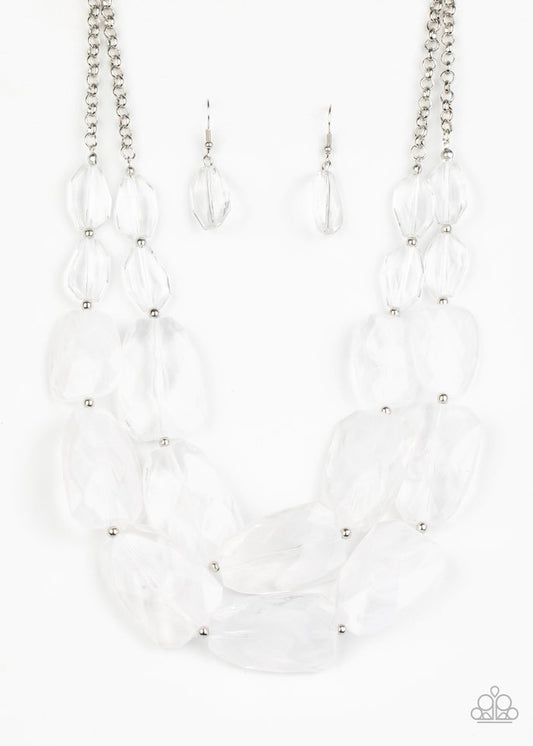 Gives Me Chills - White - Paparazzi Necklace Image
