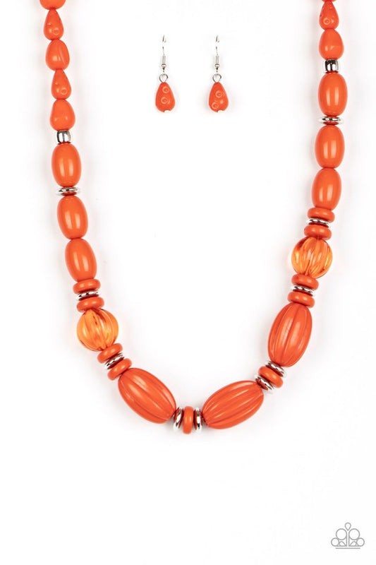 High Alert - Orange - Paparazzi Necklace Image