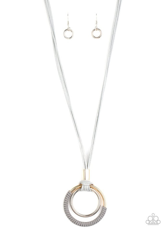 Elliptical Essence - Silver - Paparazzi Necklace Image